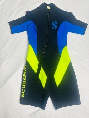 SCUBAPRO Womens Ladies Short Shorty Black Green Blue Wet Suit Neoprene